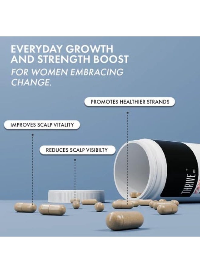 ThriveCo Women’s Balance Hair Supplement | For Stronger, thicker Hair | 100% Drug-Free, Multi vitamin Capsules | 30 Capsules - Image 3